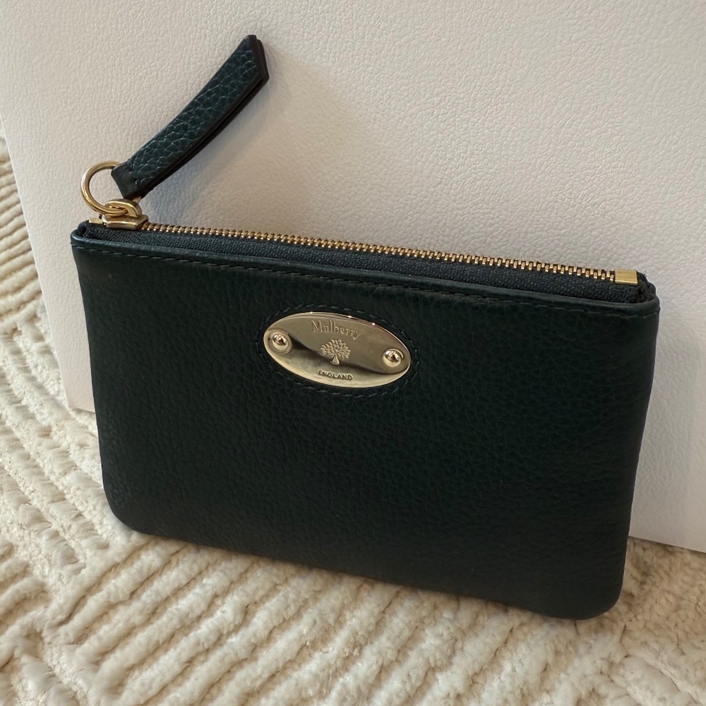 Mulberry leather coin pouch